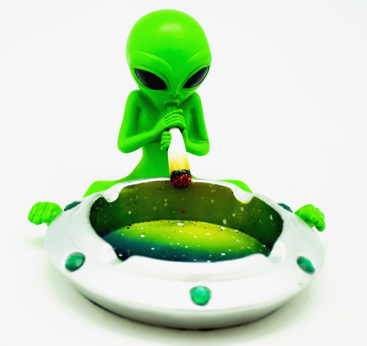 Token Alien on Spaceship Ashtray